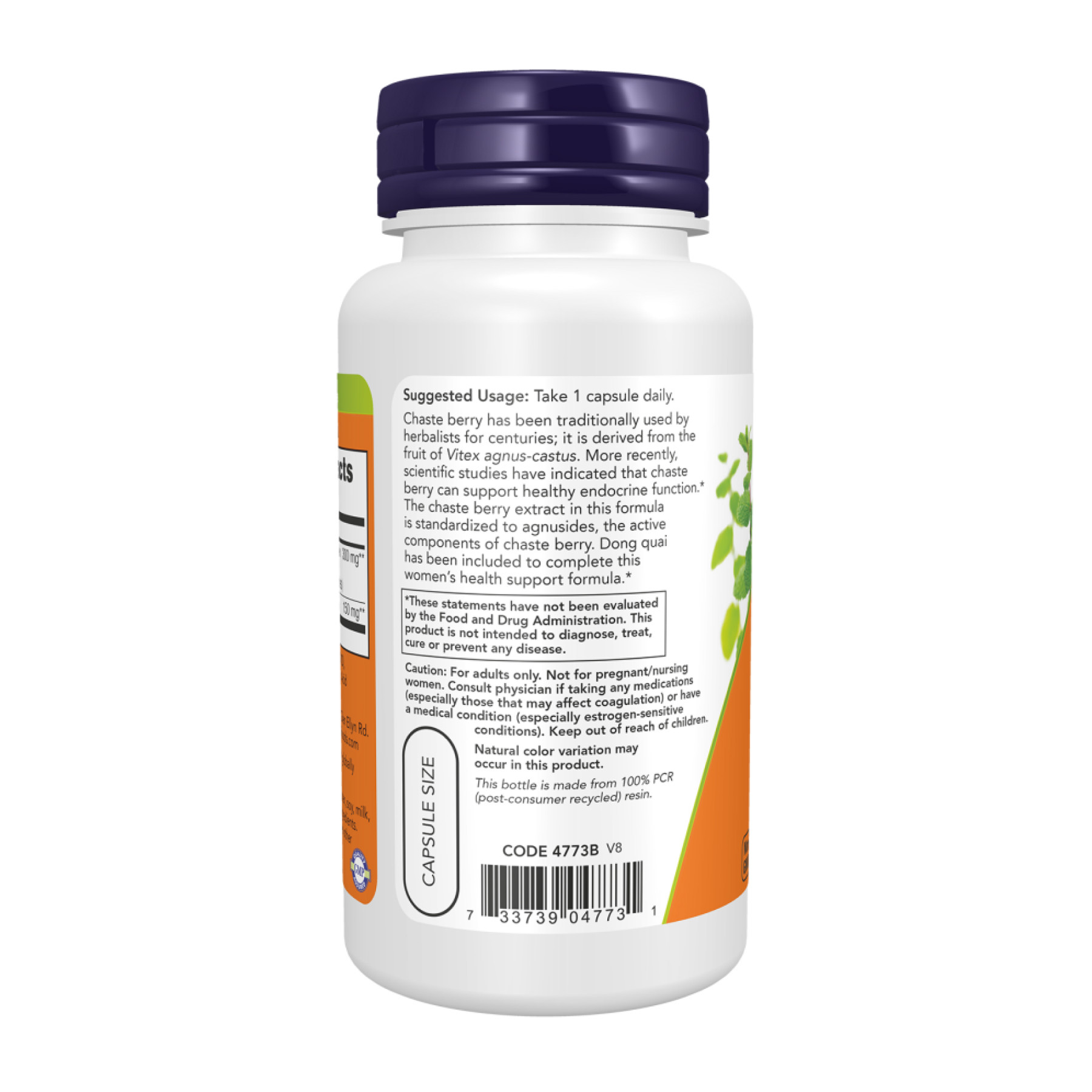 Капсули Now Foods Chaste Berry Vitex Extract 300 mg - 90 vcaps 2023-10-2496