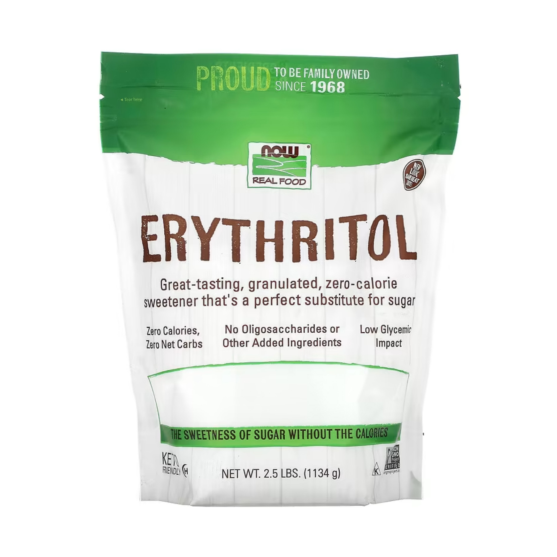 Порошок Now Foods Erythritol - 1134g 2023-10-5255