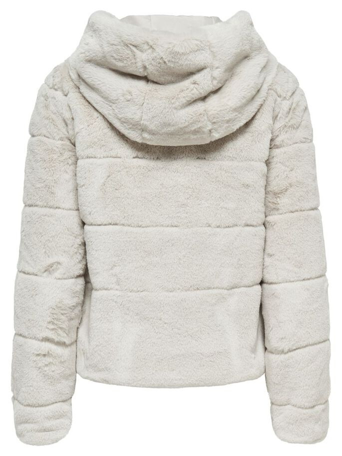 Куртка ONLCHRIS FUR HOODED JACKET CC OTW 15156560-Pumice Stone ONLY M Сірий 15156560-Pumice Stone