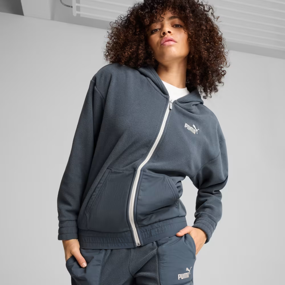 Кофта ESS ELEVATED Full-Zip Hoodie 68531525 Puma L Темно-сірий 68531525