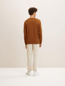Кофта BASIC CREW NECK SWEATER 1027299-30313 Tom Tailor XXL Коричневий 1027299-30313