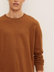 Кофта BASIC CREW NECK SWEATER 1027299-30313 Tom Tailor XXL Коричневий 1027299-30313