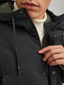 Парка JJWINNER PARKA NO FUR 12218773-Black Jack&Jones L Чорний 12218773-BLACK
