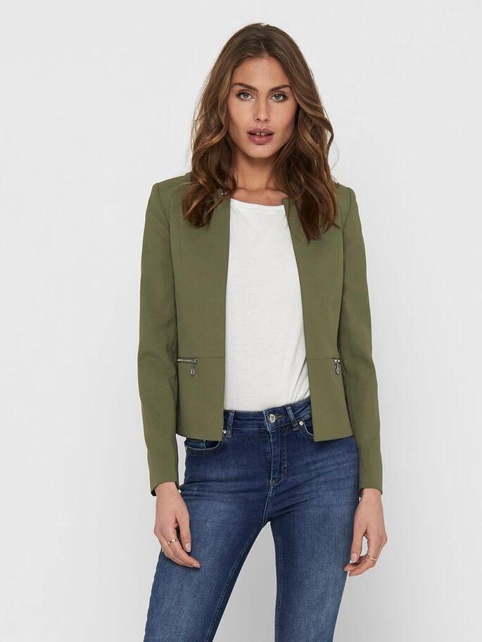 Піджак ONLMADDY-KOMA LS SHORT ZIP BLAZER CC TLR 15218437 Kalamata ONLY 34 Хакі 15218437KALAMATA