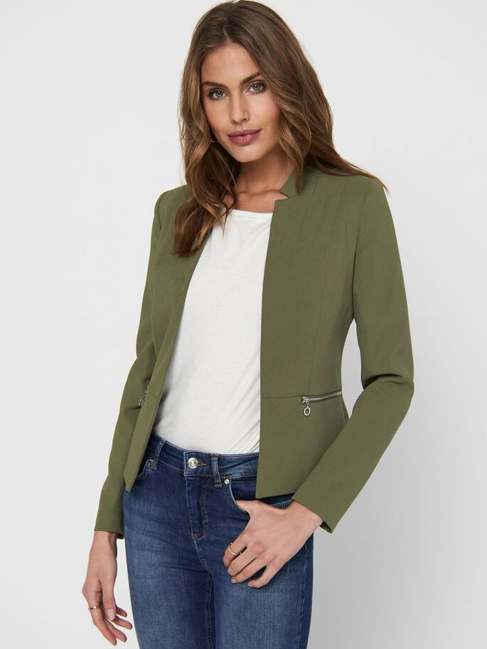 Піджак ONLMADDY-KOMA LS SHORT ZIP BLAZER CC TLR 15218437 Kalamata ONLY 34 Хакі 15218437KALAMATA