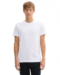 Футболка Slim fit T-shirt with stretch 1045626-20000 Tom Tailor L Білий 1045626-20000