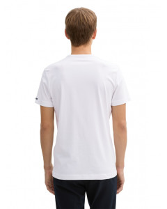 Футболка Slim fit T-shirt with stretch 1045626-20000 Tom Tailor L Білий 1045626-20000