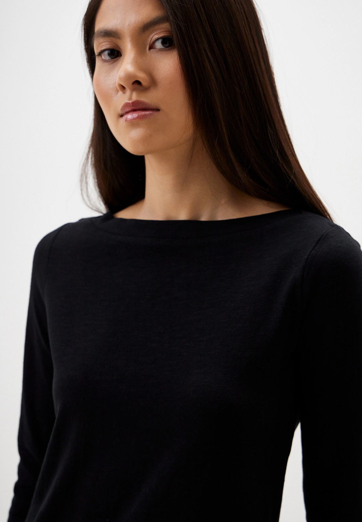 Футболка Basic Slub langarm-T-shirt 1038028-14482 Tom Tailor L Чорний 1038028-14482