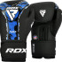 Рукавиці боксерські RDX BOXING GLOVES NEW AURA F17 чорний, синій Уні 12 унцій BGR-F17BU