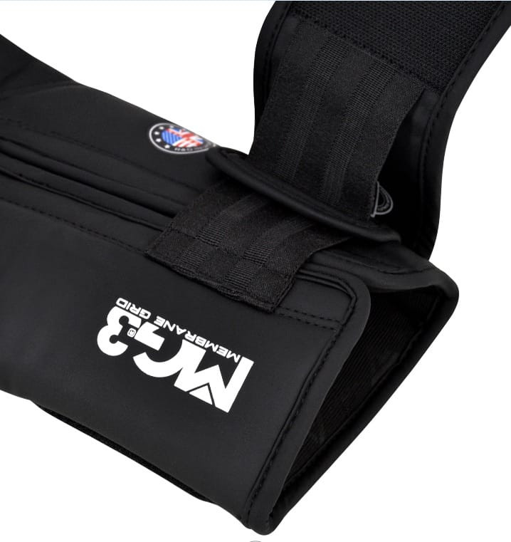 Рукавиці боксерські RDX BOXING GLOVES NEW AURA F17 чорний, синій Уні 12 унцій BGR-F17BU