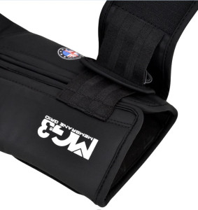 Рукавиці боксерські RDX BOXING GLOVES NEW AURA F17 чорний, синій Уні 12 унцій BGR-F17BU