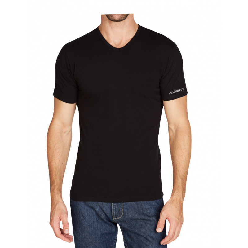 Футболка Kappa T-shirt Mezza Manica Scollo V чорний Чол L K1316 NERO