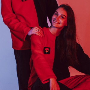 Піжама червоно-чорна oversize + ПАТЧ на вибір Selerity pn01rb PN01RB