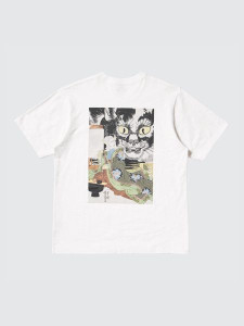 Футболка UKIYO-E Dark Fantasy UT Graphic T-Shirt Ukiyo-e dark fantasy Color: 01 OFF WHITE Cat танцор E472195-000