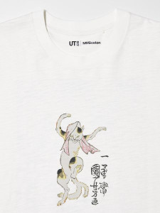 Футболка UKIYO-E Dark Fantasy UT Graphic T-Shirt Ukiyo-e dark fantasy Color: 01 OFF WHITE Cat танцор E472195-000