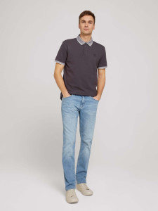 Поло basic polo with chest embro 1030625XX1010899 Tom Tailor M Темно-сірий 1030625XX1010899