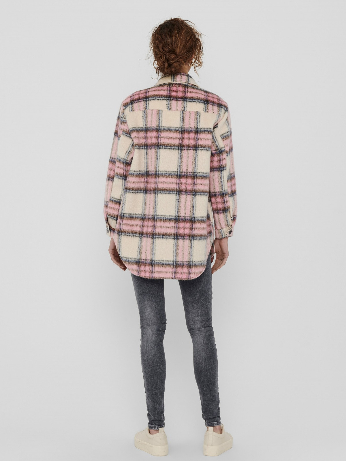 Куртка ONLDEENA-KAWI L/S CHECK SHACKET PNT 15235844-Flamingo Pink-Checks:Mojave Desert/ Night ONLY L 15235844-Flamingo Pink-Ch