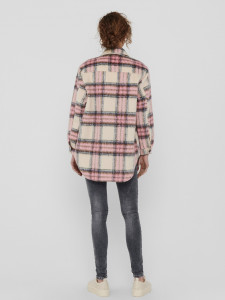 Куртка ONLDEENA-KAWI L/S CHECK SHACKET PNT 15235844-Flamingo Pink-Checks:Mojave Desert/ Night ONLY L 15235844-FLAMINGO PINK-CH
