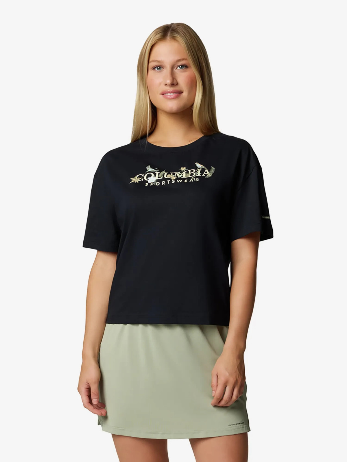 Футболка Rolling Bend™ Graphic Relaxed Crop SS 2119991CLB-010 Columbia L (48) Чорний 2119991CLB-010