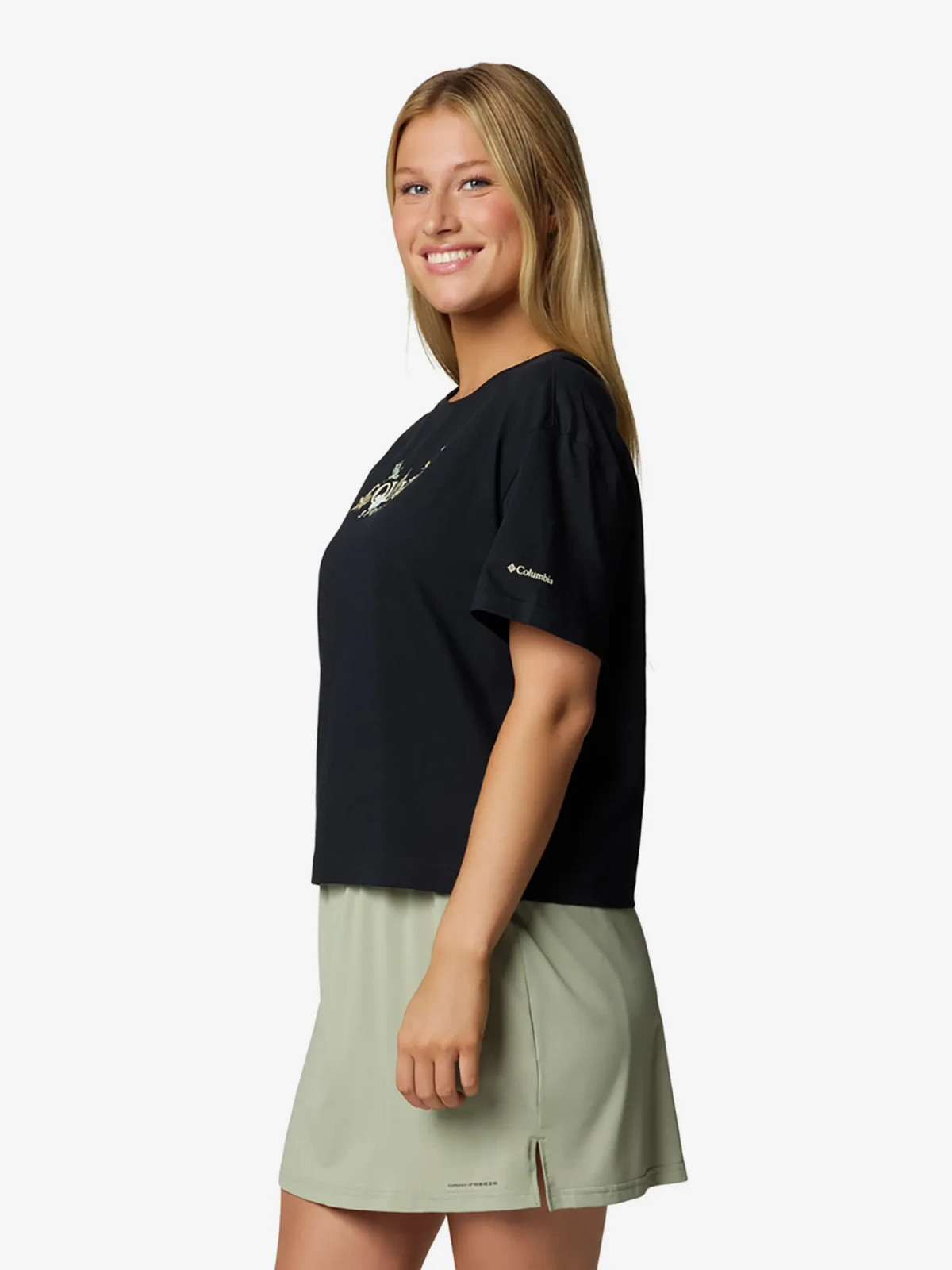 Футболка Rolling Bend™ Graphic Relaxed Crop SS 2119991CLB-010 Columbia L (48) Чорний 2119991CLB-010