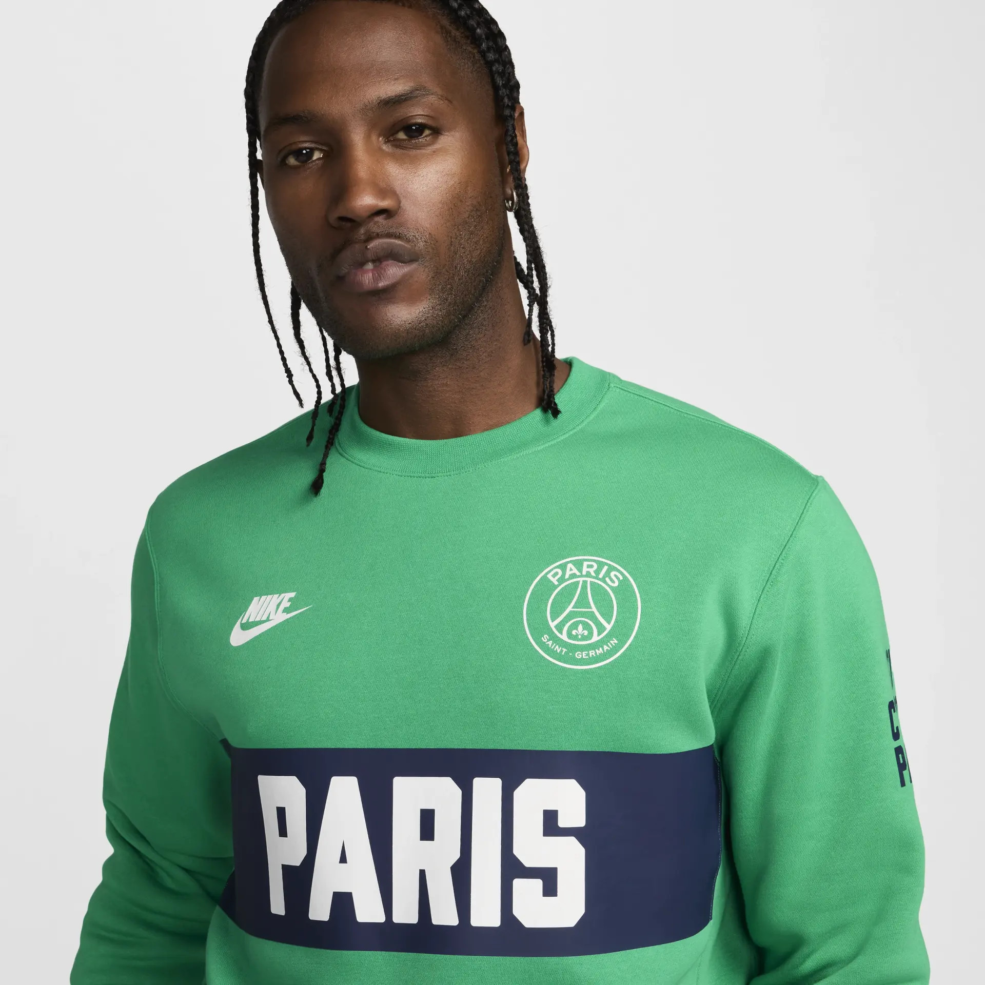 Худі чоловіче Nike Psg Nsw Club Crew Green FQ3010-324