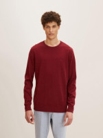 Кофта BASIC CREW NECK SWEATER 1027299-30315 Tom Tailor M Бордовий 1027299-30315