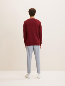 Кофта BASIC CREW NECK SWEATER 1027299-30315 Tom Tailor M Бордовий 1027299-30315