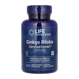 Капсули Ginkgo Biloba Certified Extract™	120mg - 365 vcaps 2022-10-1899