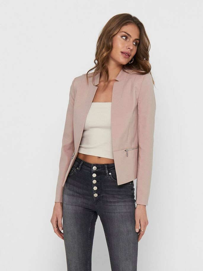 Піджак ONLMADDY-KOMA LS SHORT ZIP BLAZER CC TLR 15218437 Adobe Rose ONLY 34 Розовий 15218437ADOBEROSE