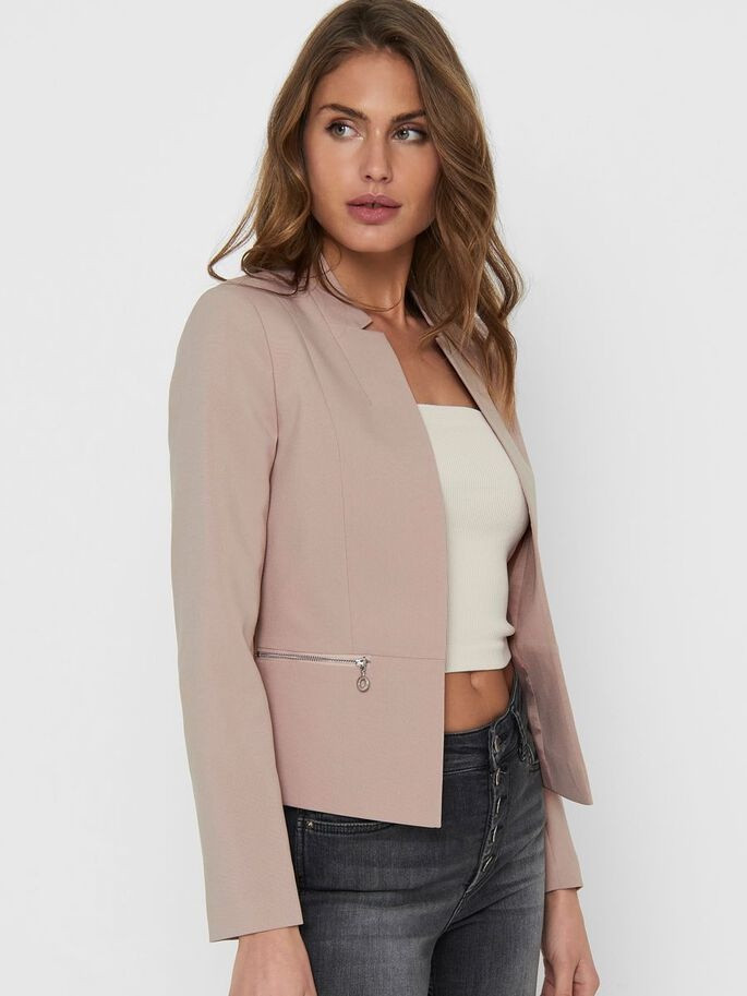 Піджак ONLMADDY-KOMA LS SHORT ZIP BLAZER CC TLR 15218437 Adobe Rose ONLY 34 Розовий 15218437ADOBEROSE