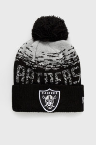 Шапка New Era NEW ERA NFL LAS VEGAS RAIDERS POM BEANIE HAT 12122720
