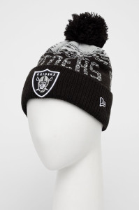 Шапка New Era NEW ERA NFL LAS VEGAS RAIDERS POM BEANIE HAT 12122720