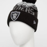 Шапка New Era NEW ERA NFL LAS VEGAS RAIDERS POM BEANIE HAT 12122720