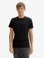 Футболка Slim fit T-shirt with stretch 1045626-29999 Tom Tailor L Чорний 1045626-29999