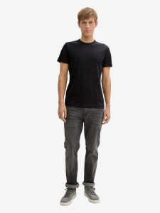 Футболка Slim fit T-shirt with stretch 1045626-29999 Tom Tailor L Чорний 1045626-29999