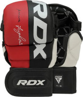 Рукавиці тренувальні RDX GRAPPLING GLOVES REX T6 PLUS чорний, червоний, білий L (GGR-T6R) GGR-T6R