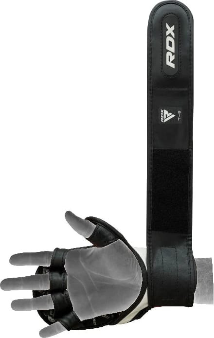 Рукавиці тренувальні RDX GRAPPLING GLOVES REX T6 PLUS чорний, червоний, білий L (GGR-T6R) GGR-T6R