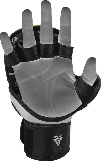 Рукавиці тренувальні RDX GRAPPLING GLOVES REX T6 PLUS чорний, червоний, білий L (GGR-T6R) GGR-T6R