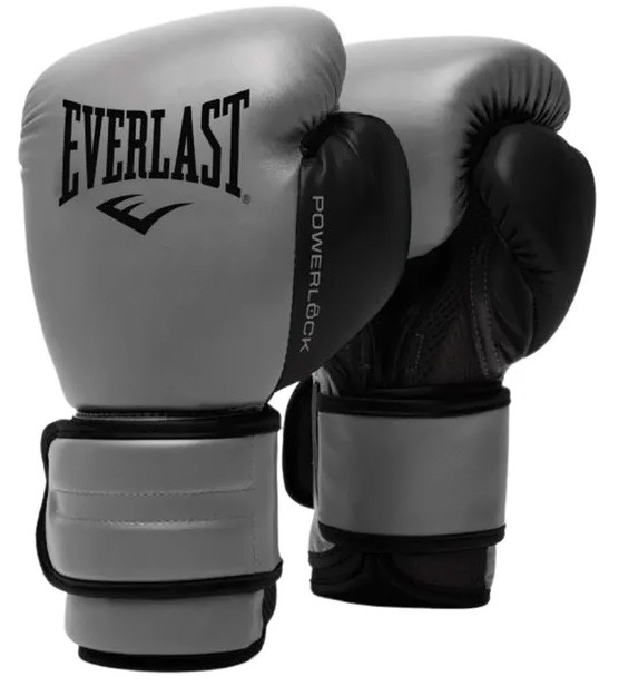 Рукавиці боксерські Everlast POWERLOCK 2R TRAINING GLOVE сірий, чорний Уні 14 унцій (P00002306) P00002306