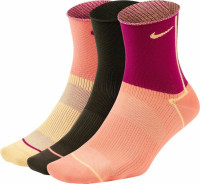 Шкарпетки Nike W NK EVRY PLUS LTWT ANKLE -3PR чорний, рожевий, жовтий Жін 34-38 CK6021-903