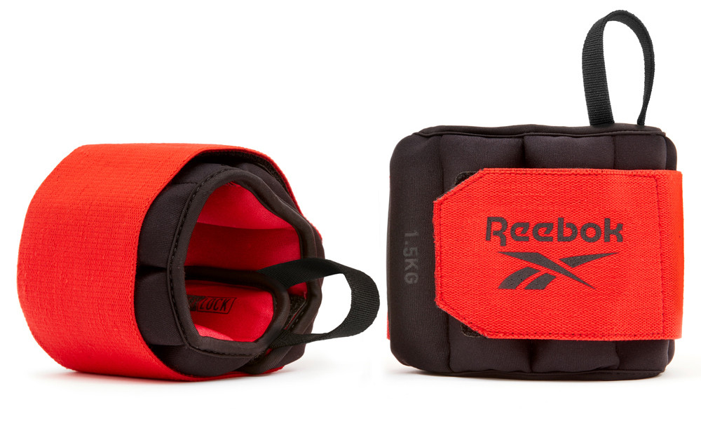 Обважнювачі зап'ястя Reebok Flexlock Wrist Weights чорний, червоний 1.5 кг (RAWT-11262) RAWT-11262