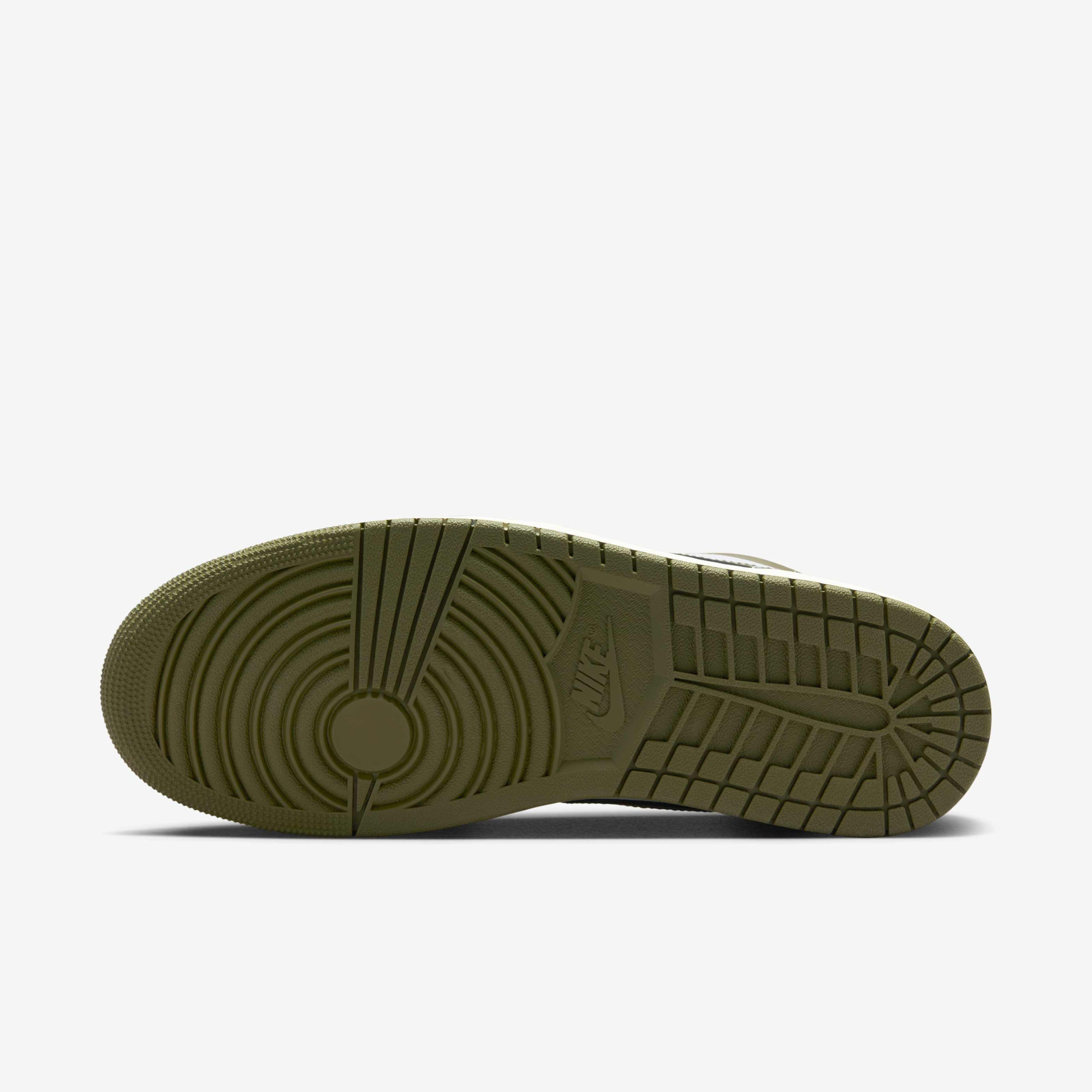 Кросівки мужские Air Jordan 1 Low White/Olive 553558-092