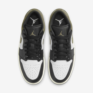 Кросівки мужские Air Jordan 1 Low White/Olive 553558-092