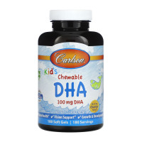 Софт гелеві капсули Carlson Laboratories Chewable DHA - 180 softgels 2023-10-5149