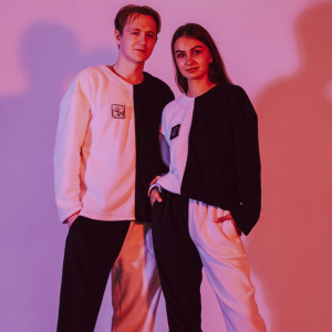 Піжама біло-чорна oversize + ПАТЧ на вибір Selerity pn01wb PN01WB