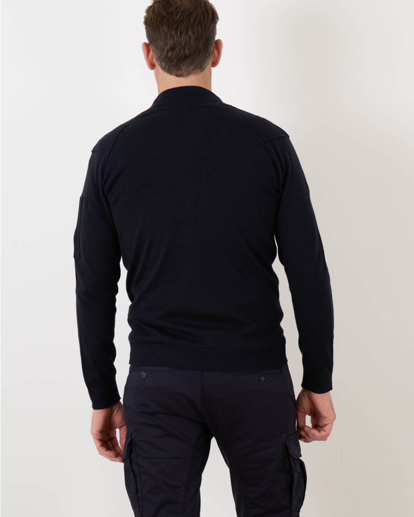 Кофта C.P. Company Knitted Pullover Zip Total Eclipse 16CMKN166A 004037A