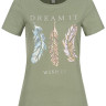 Футболка ONLKITA LIFE FEATHER S/S T-SHIRT CS JRS 15248950-Shadow ONLY M Фісташковий 15248950-SHADOW-PRINT:DRE