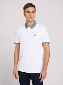 Поло basic polo with chest embro 1030625XX1020000 Tom Tailor XL Білий 1030625XX1020000