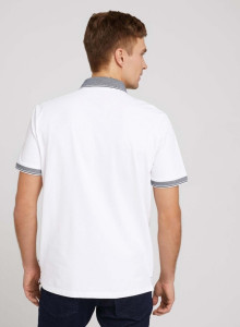 Поло basic polo with chest embro 1030625XX1020000 Tom Tailor XL Білий 1030625XX1020000