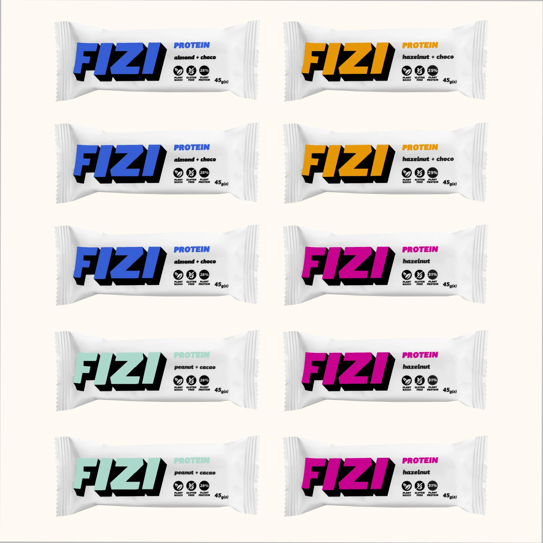 Батончик FIZI Protein Box - 10x45g 2022-10-0935